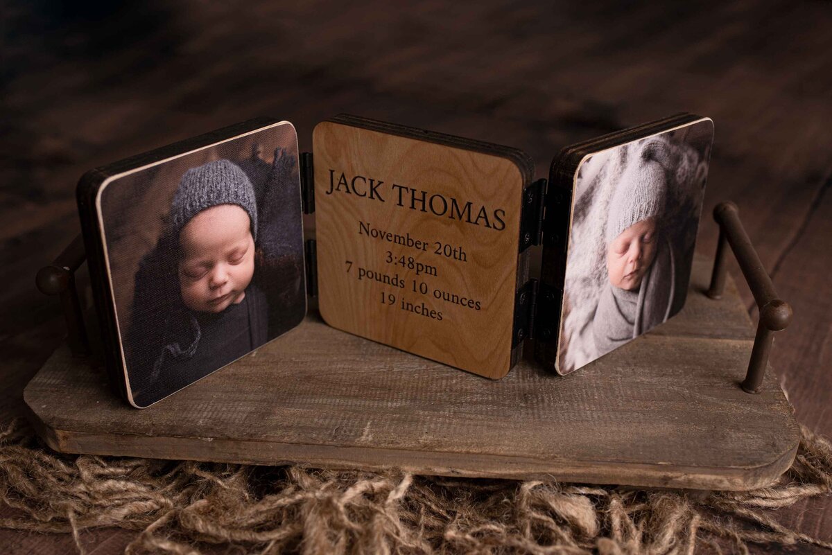 Three Blocks of Baby Images With Birth Statistics