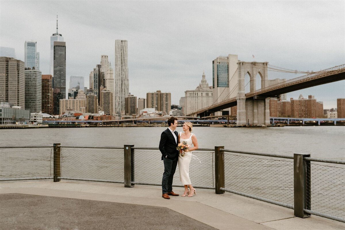 bridge new york wedding photos