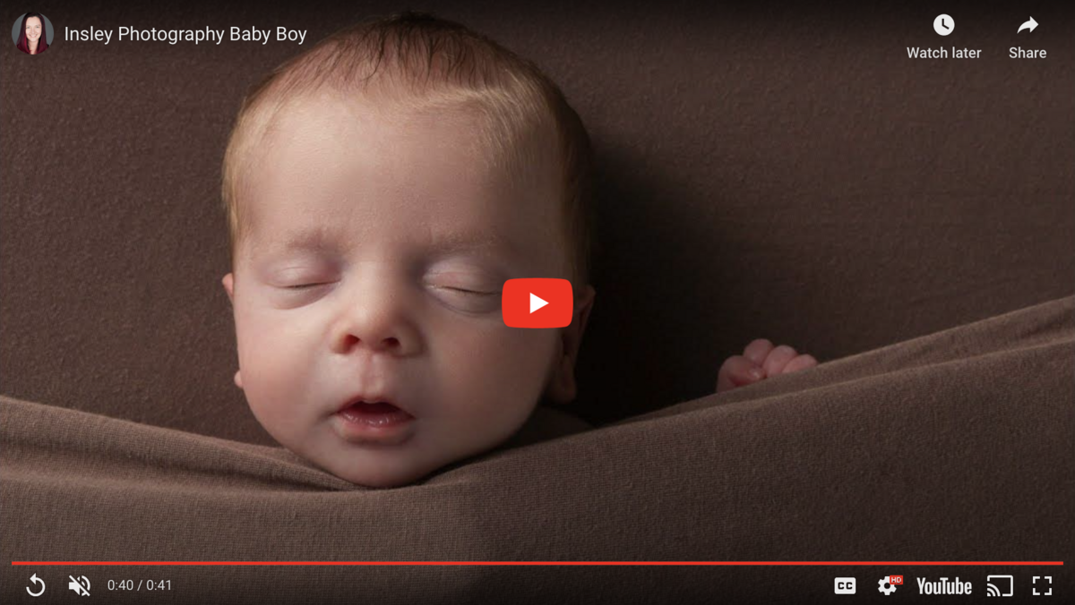 youtube video still that liknks to my video all about newborn photography