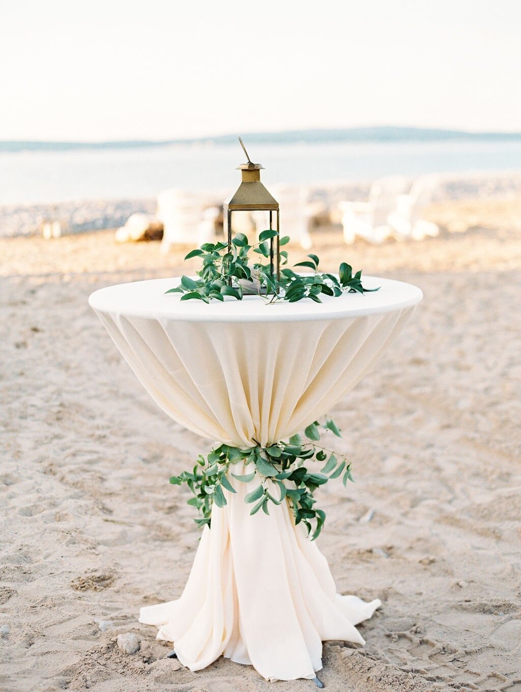 Bay Harbor Beach Wedding Tall Cocktail Tables-min