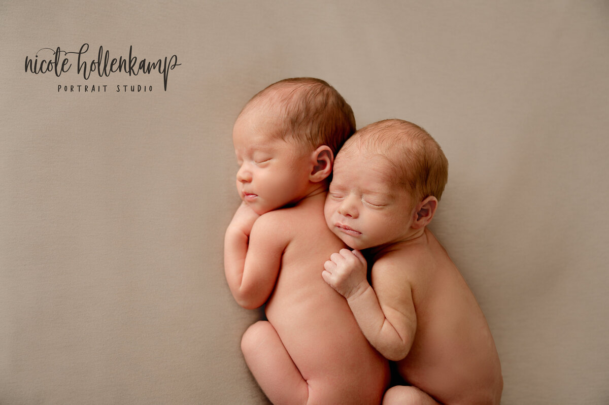 Twin Newborn Photography In studio in Princeton mn