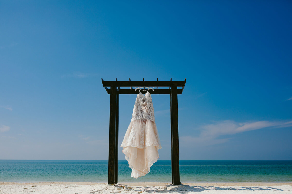 Wedding-Dress-Hanging-Beach-Florida-Photographer