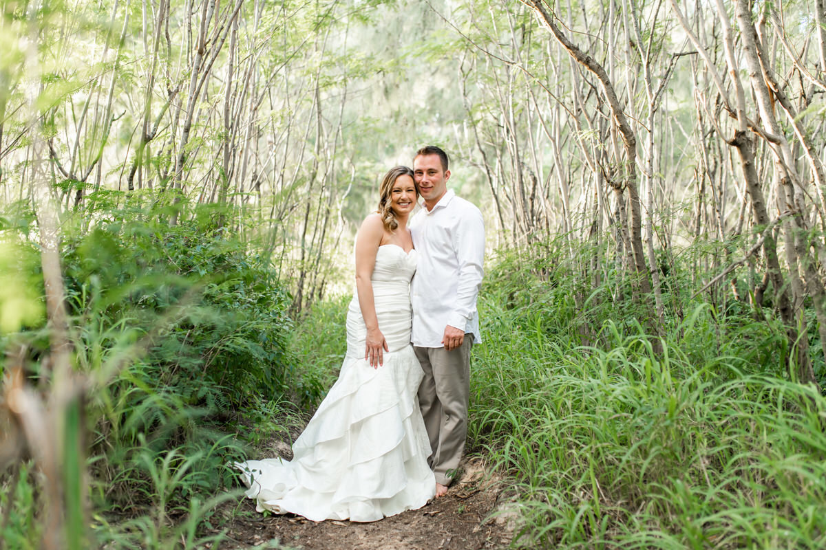 Kauai bride and groom