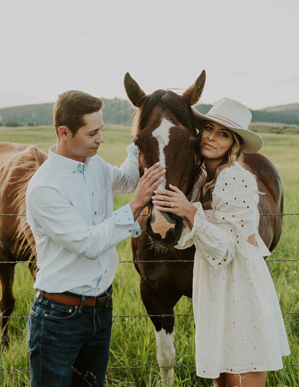 presley-gray-horse-pasture-engagement8791-2