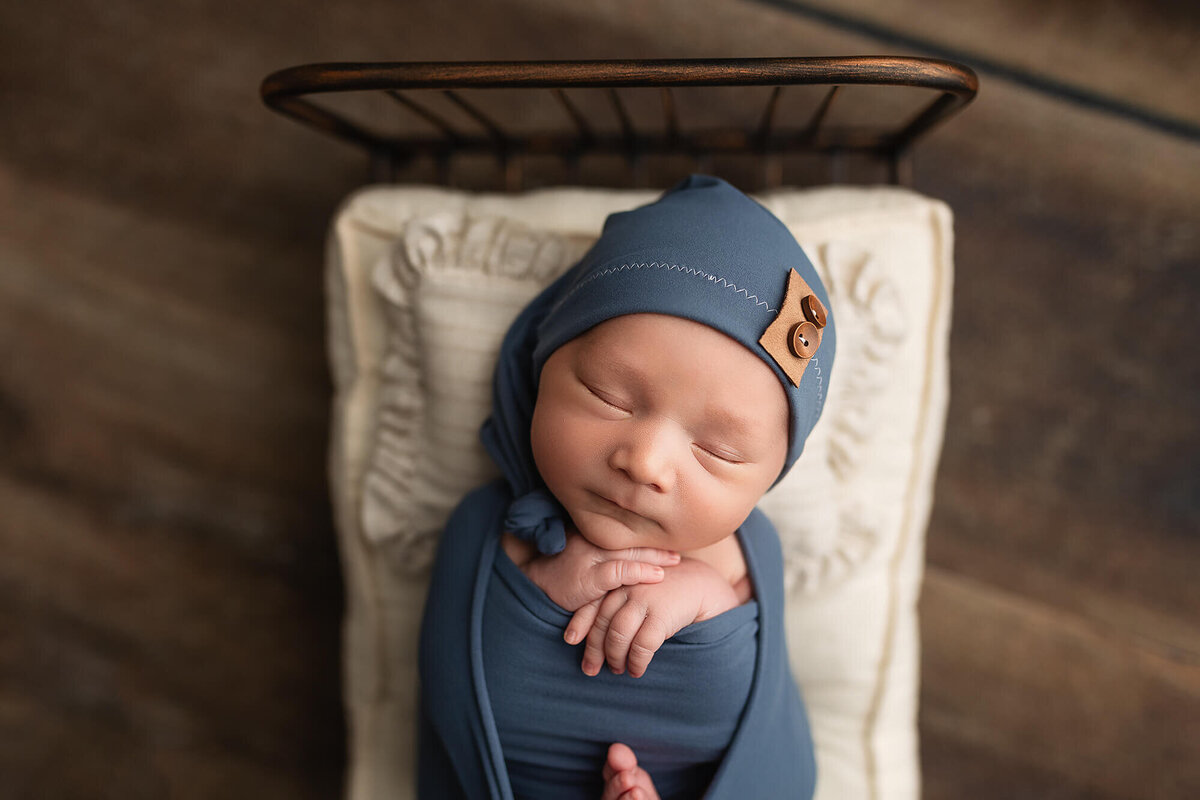 Baby boy during his newborn photography session.