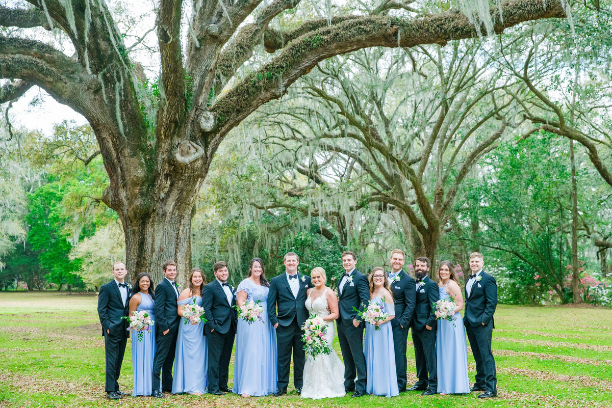 wedding party at the legare waring house charleston