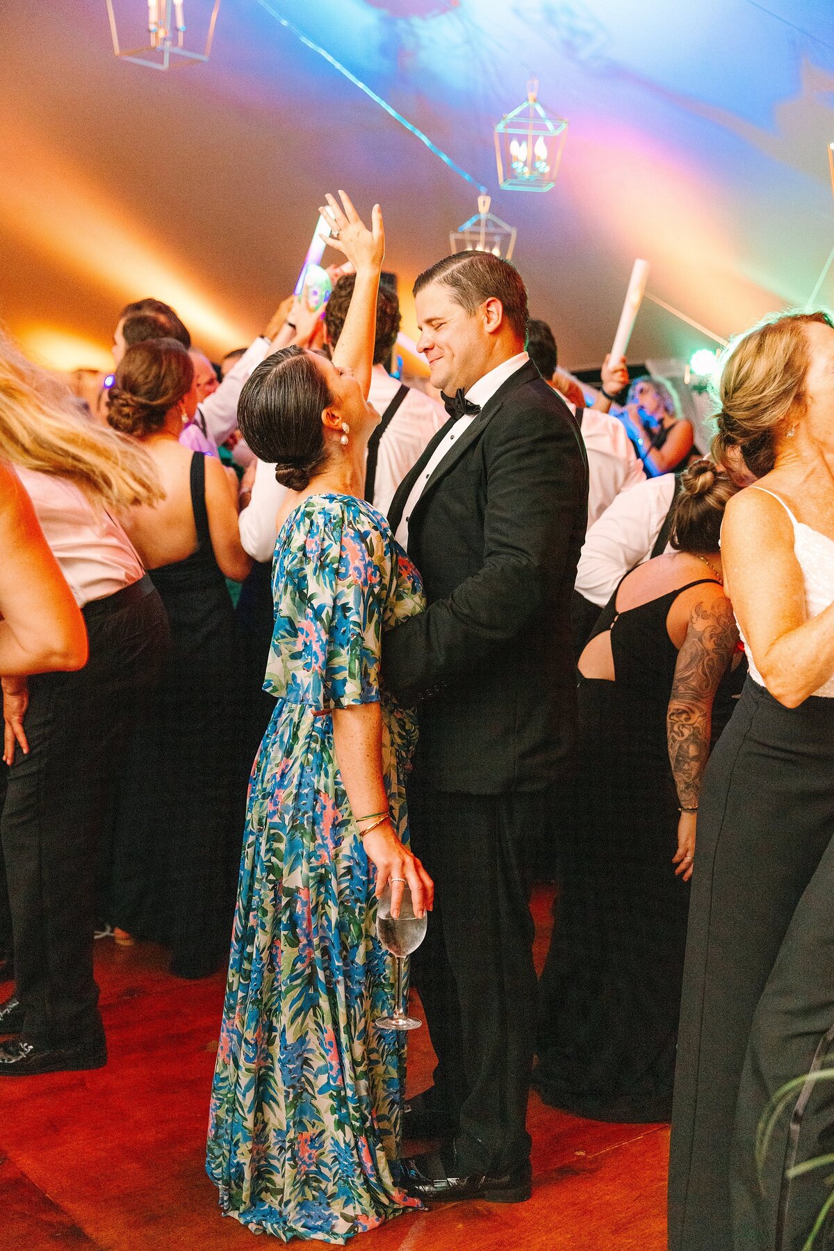 guests dancing during the reception