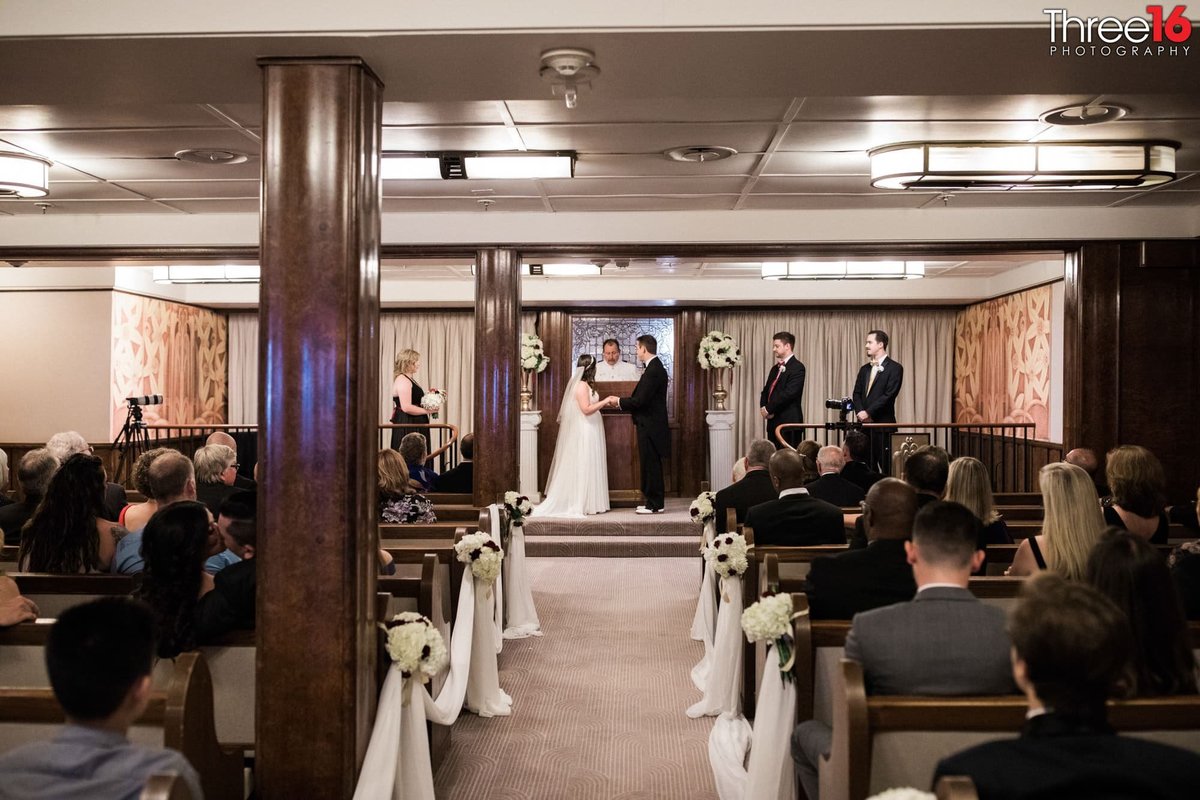 Wedding ceremony upon the Queen Mary