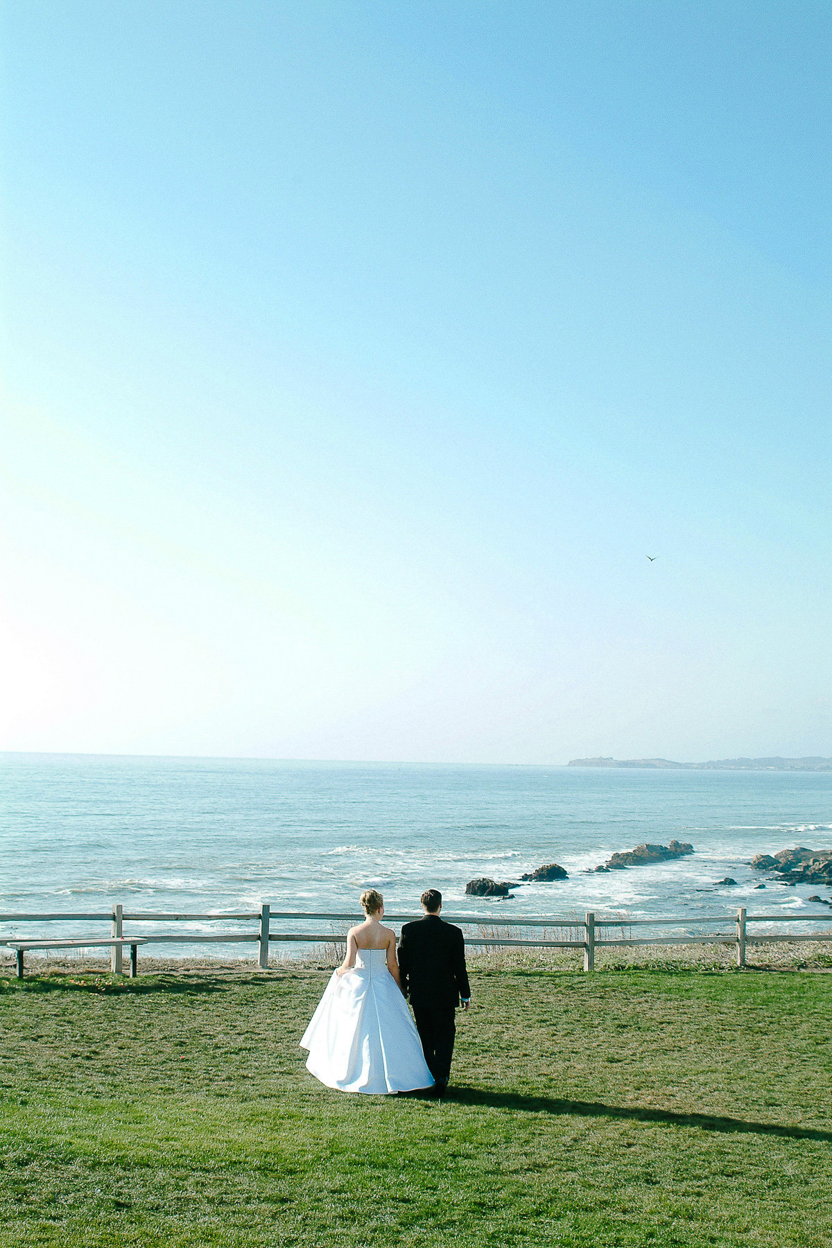 An oceanside wedding at the Ritz-Carlton in Half Moon Bay.