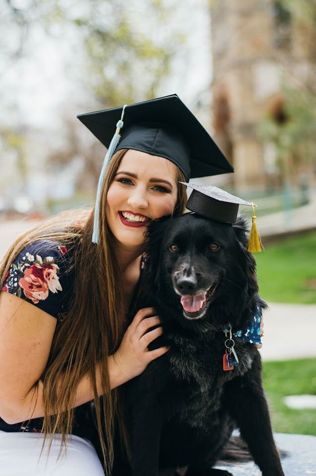 graduating dog