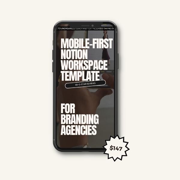 Mobile-First Notion Workspace Template for Branding Agencies Digital product mockup: Mobile-First Notion Workspace Template for Branding Agencies, priced at $147
10.jpg
Title: Marlowe digital product by service provider
Alt: Digital product mockup: Marlowe brand and business toolkit displayed on laptop and tablet, priced at $697