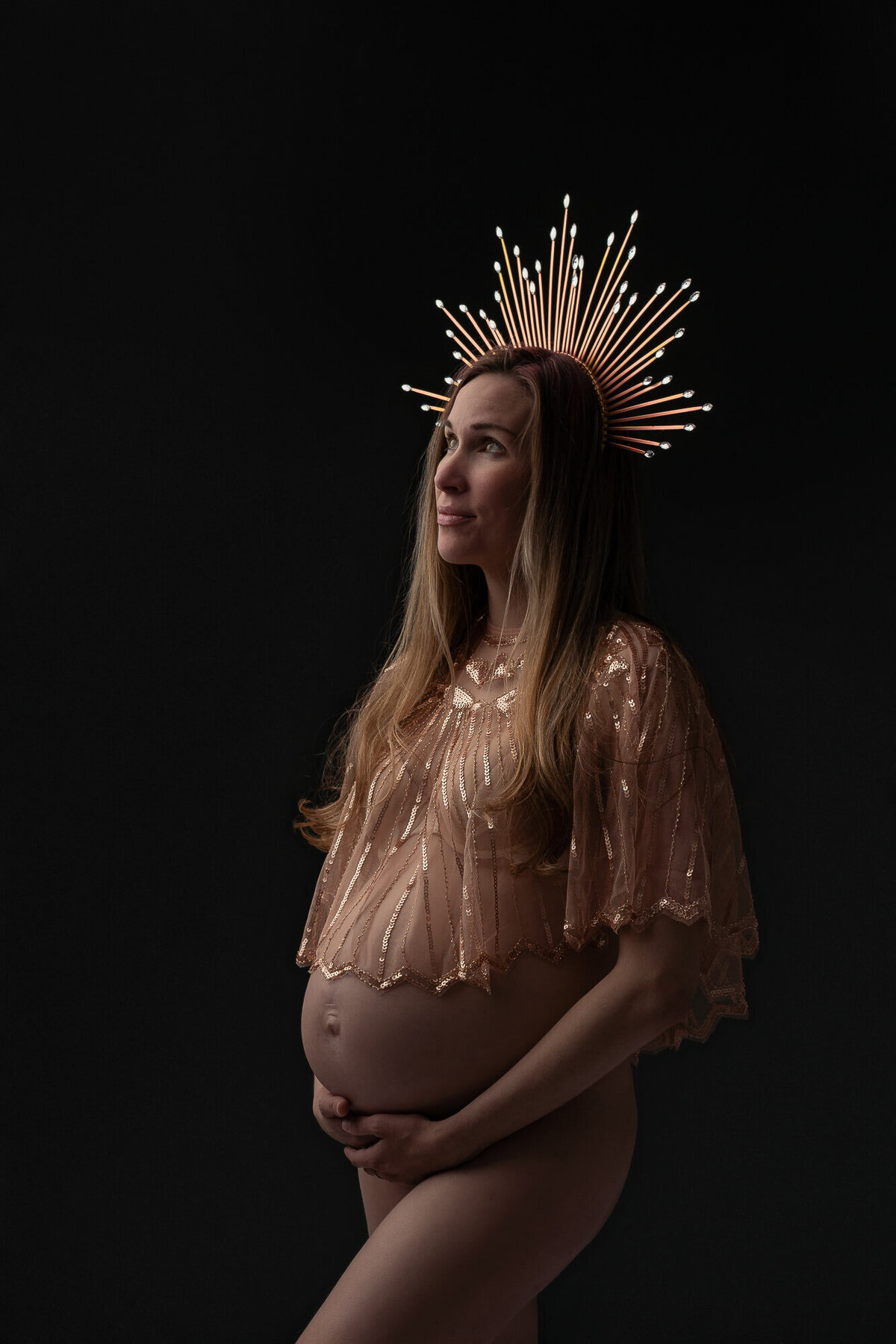 goddess inspired maternity portrait