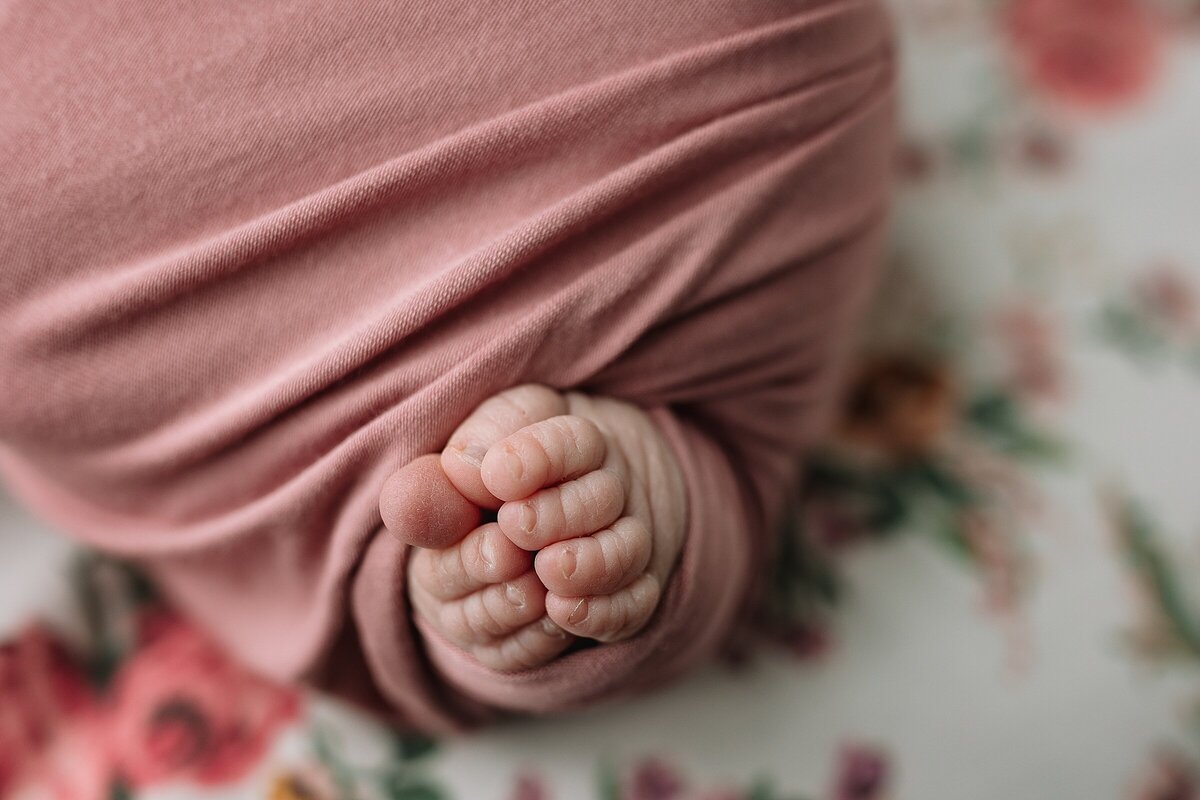 newborn photography toes