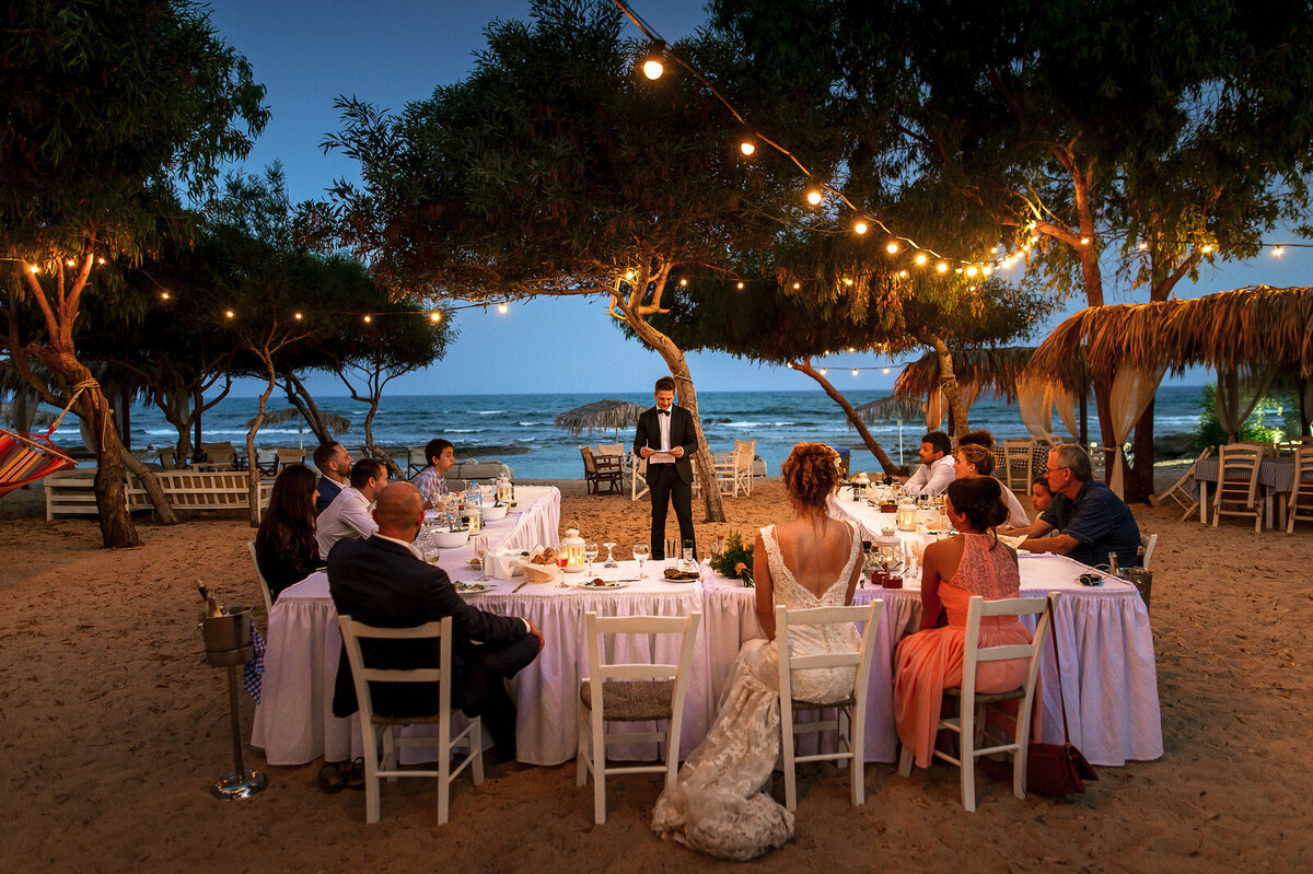 Beach Wedding Reception  Greece