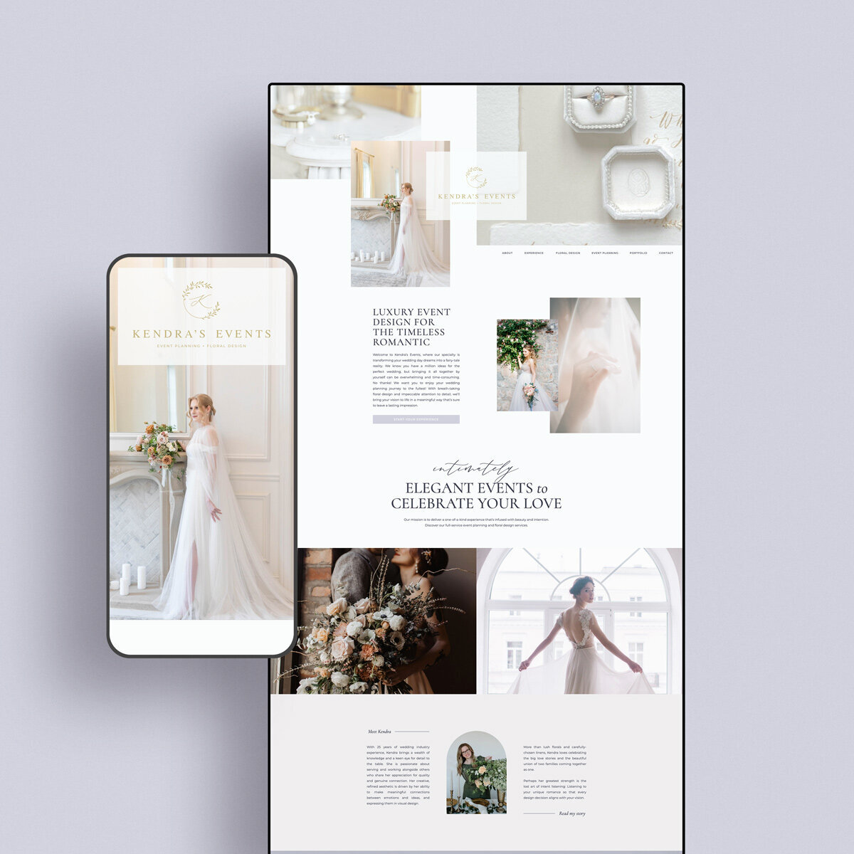 website design for luxury wedding planner