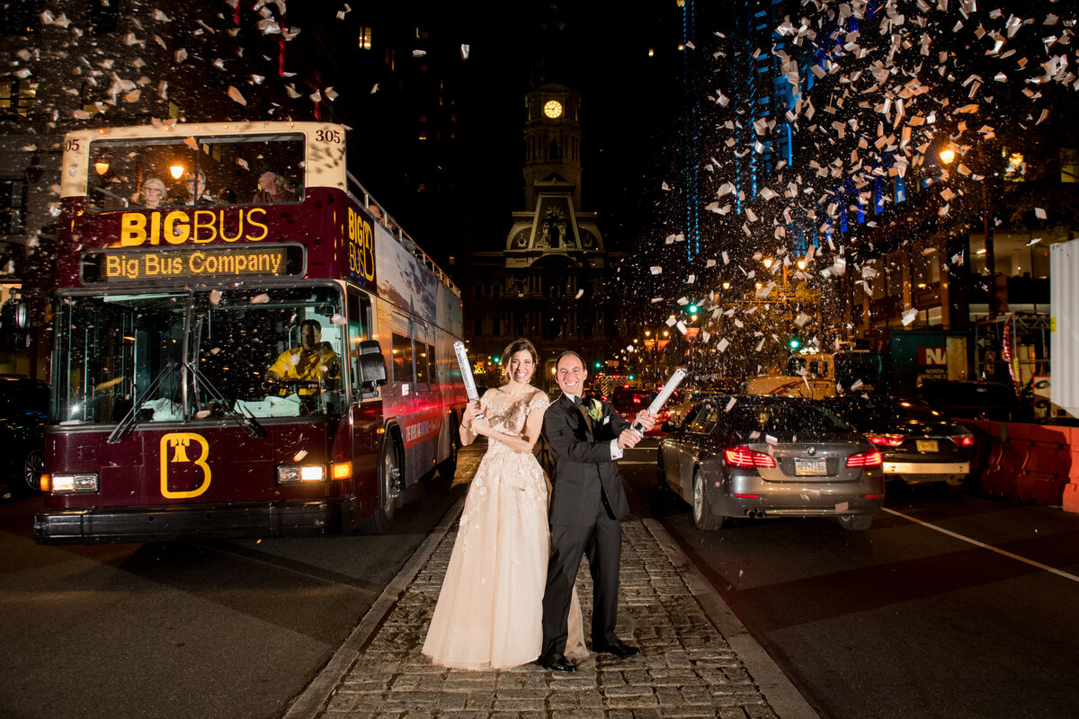 Union League Wedding Photography confetti