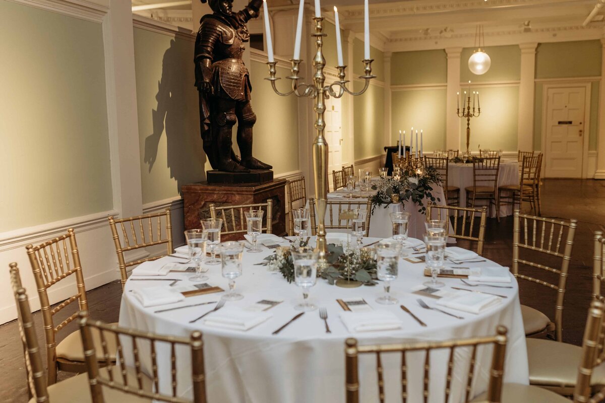 Table Set up at Lightner Museum Wedding | St. Augustine Wedding Photography | Phavy Photography