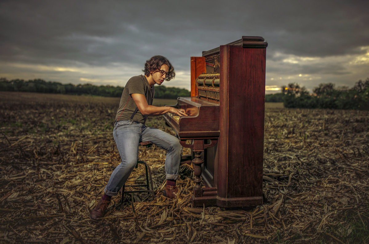 Piano in Field