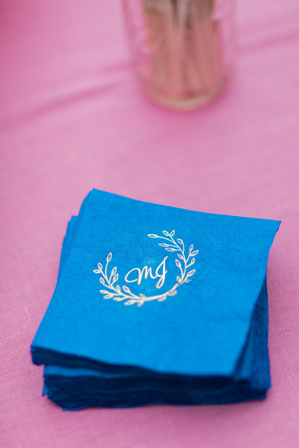 gold monogram napkins