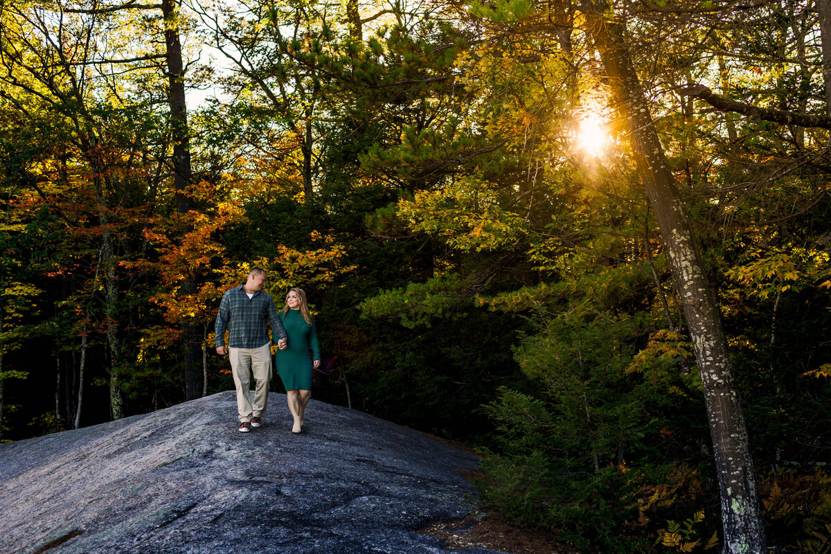 Fall engagement session at Cathedral Ledge in NH