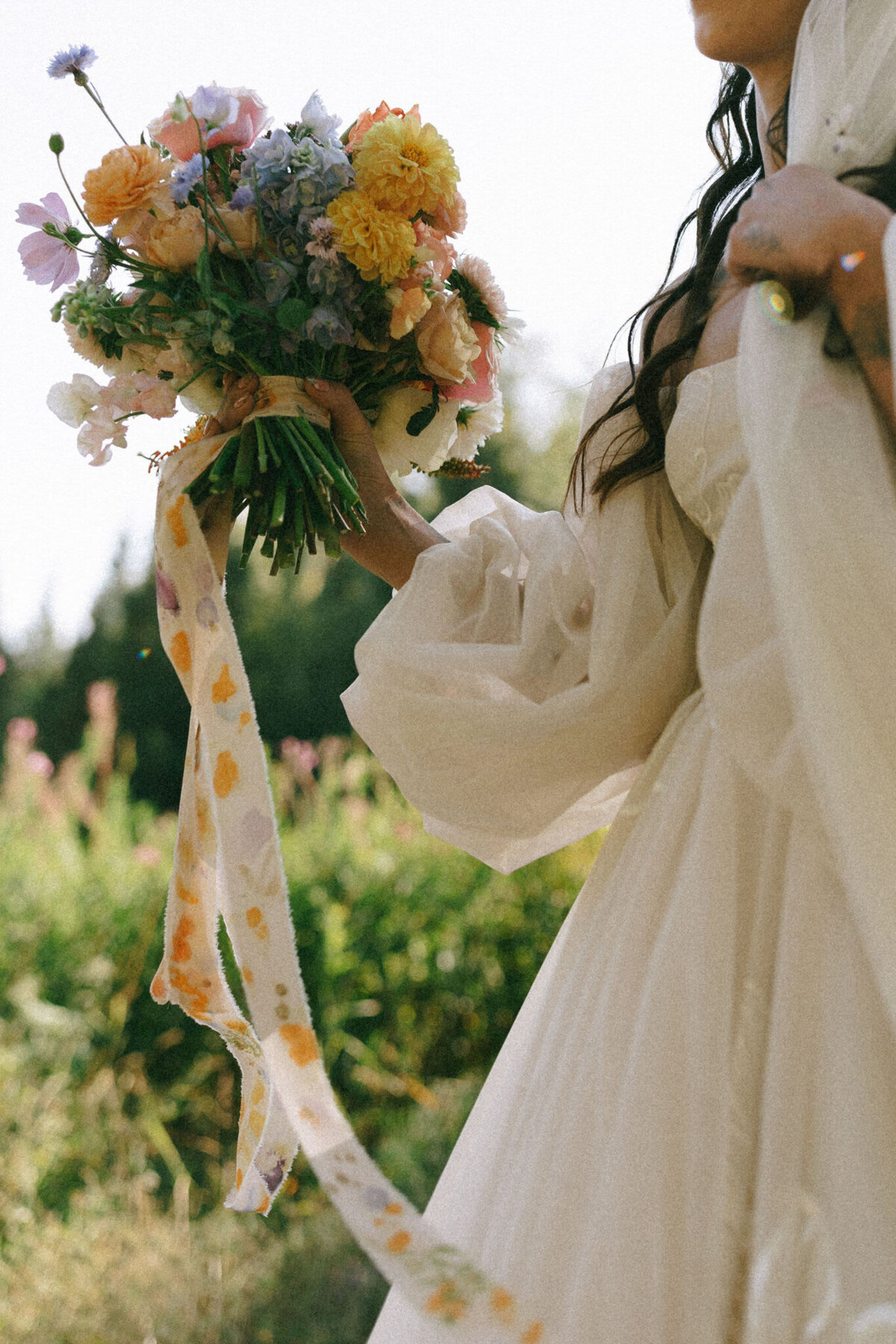 Colourful and bold Spring inspired florals by Moonlight Flowers, trendy and lush floral shop located in Sparwood, BC featured on the Brontë Bride Vendor Guide.