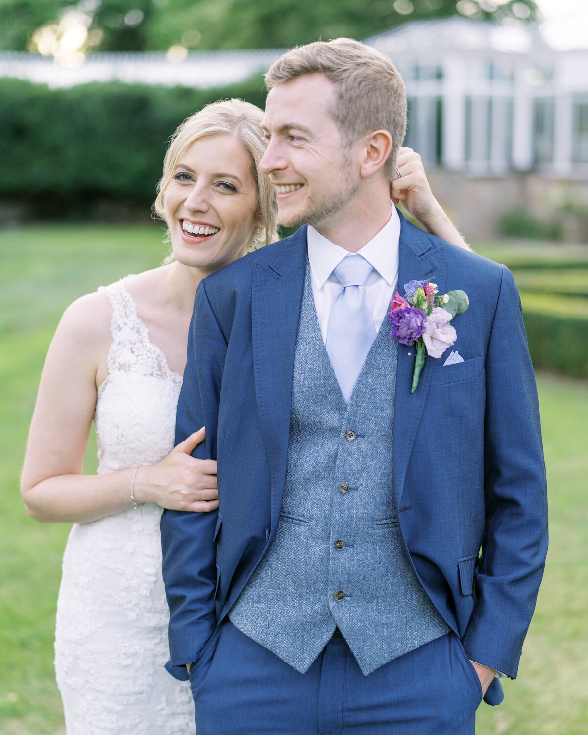 Couples portraits at Cotswolds wedding