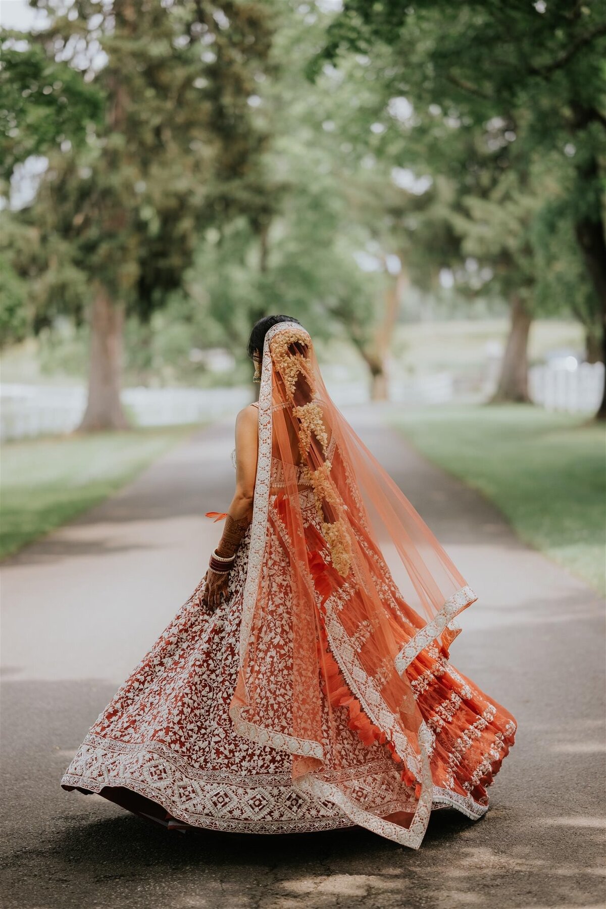 Traditional Indian Bridal Ensemble at Ankony Carriage House in the Hudson Valley