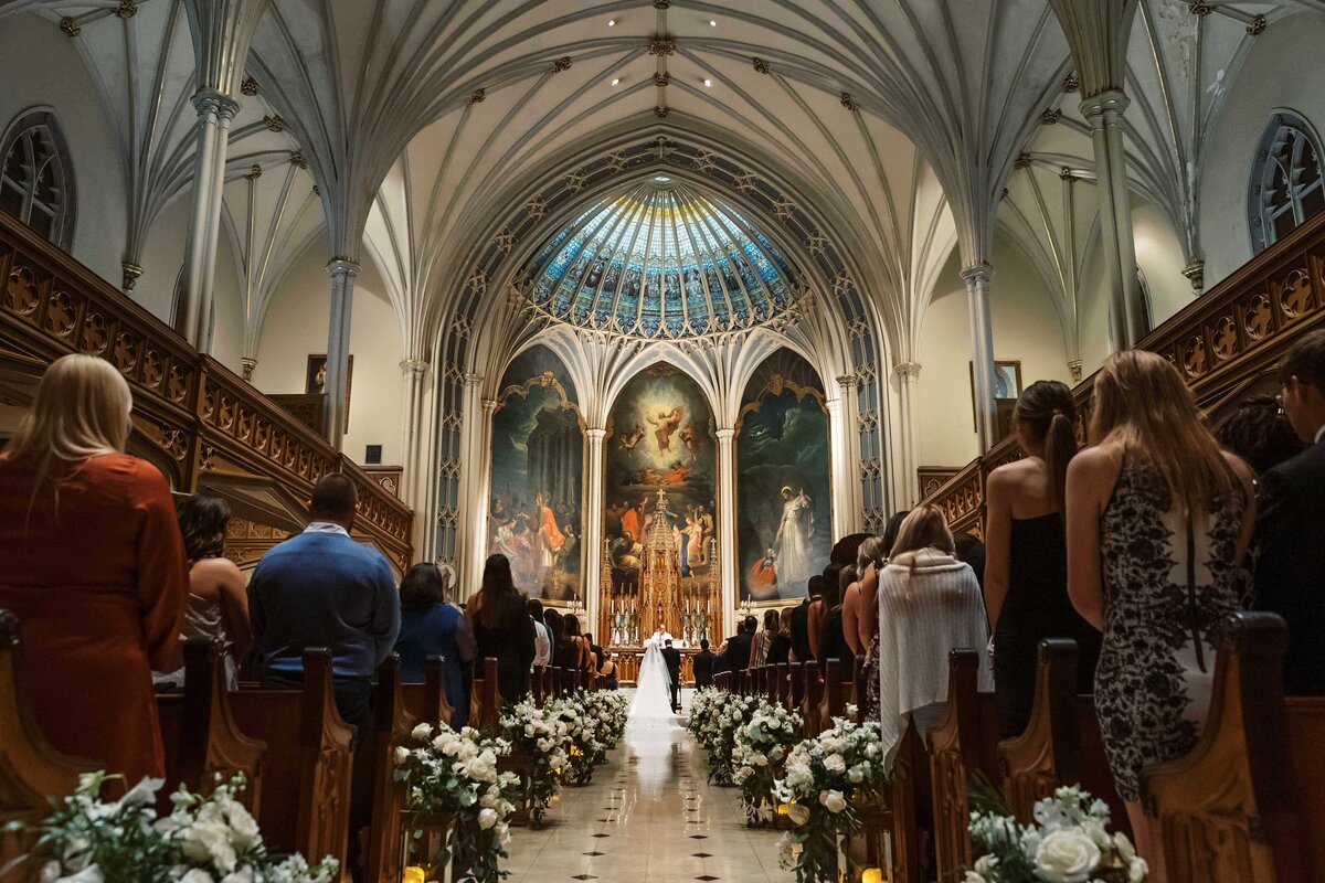 wedding ceremony at St. Patrick's Catholic Church