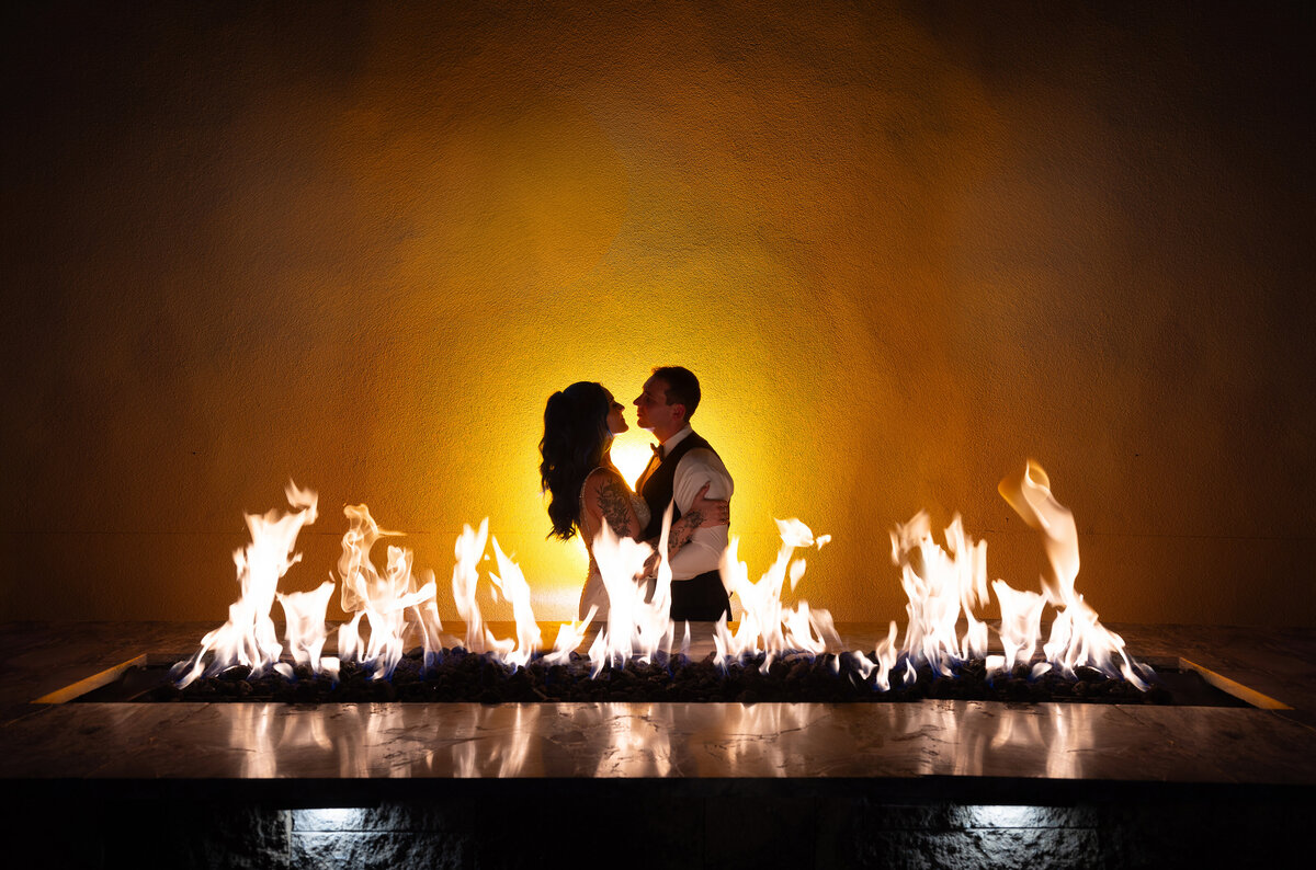 bride-groom-sihlouette-fire-NJ