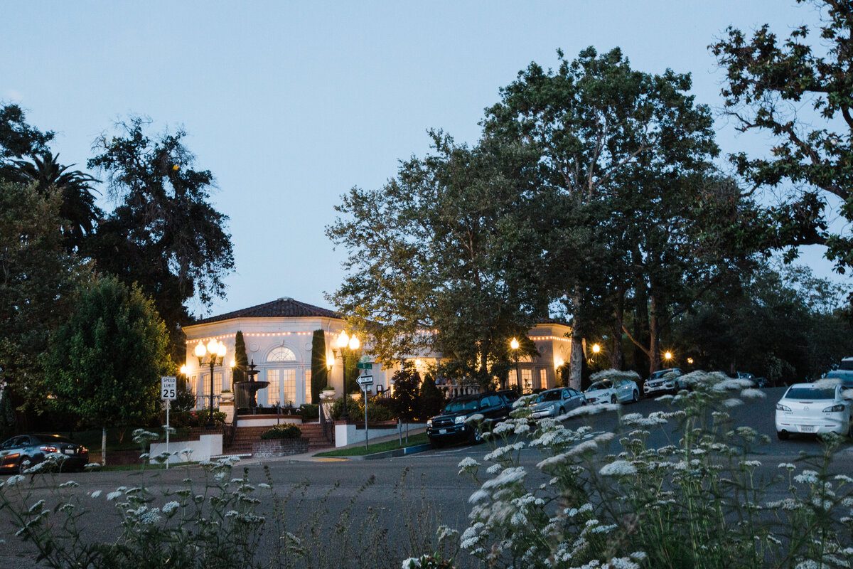 Tucked away in the heart of Midtown, VIzcaya's Pavilion glows in the evening.