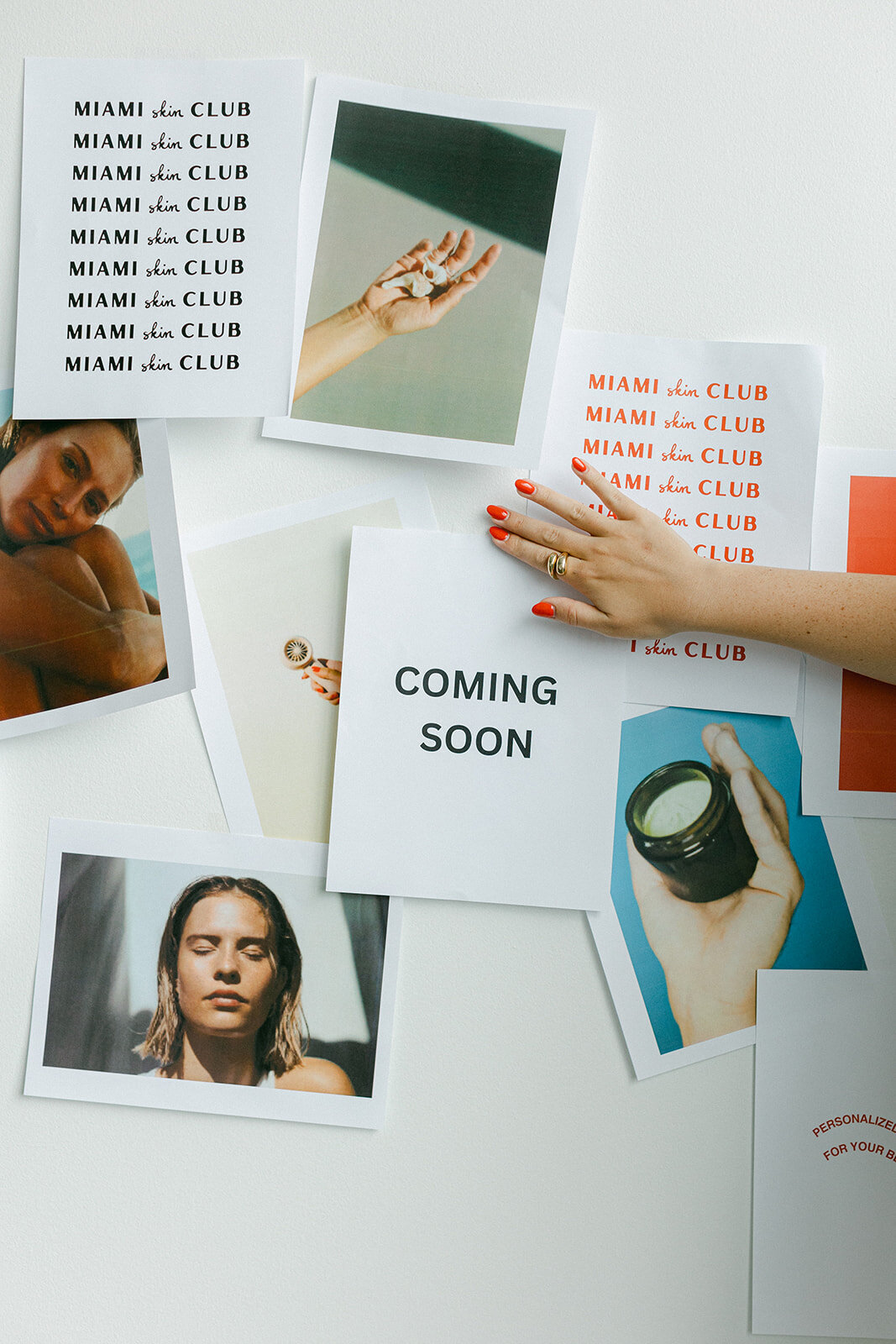 Professional branding session for a luxury skincare company in Miami, FL