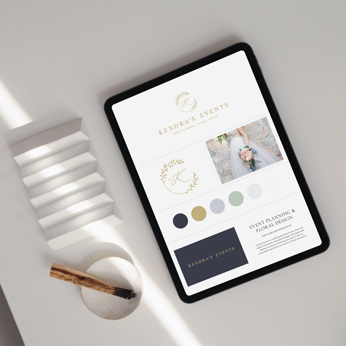 brand guidelines for wedding planner and florist