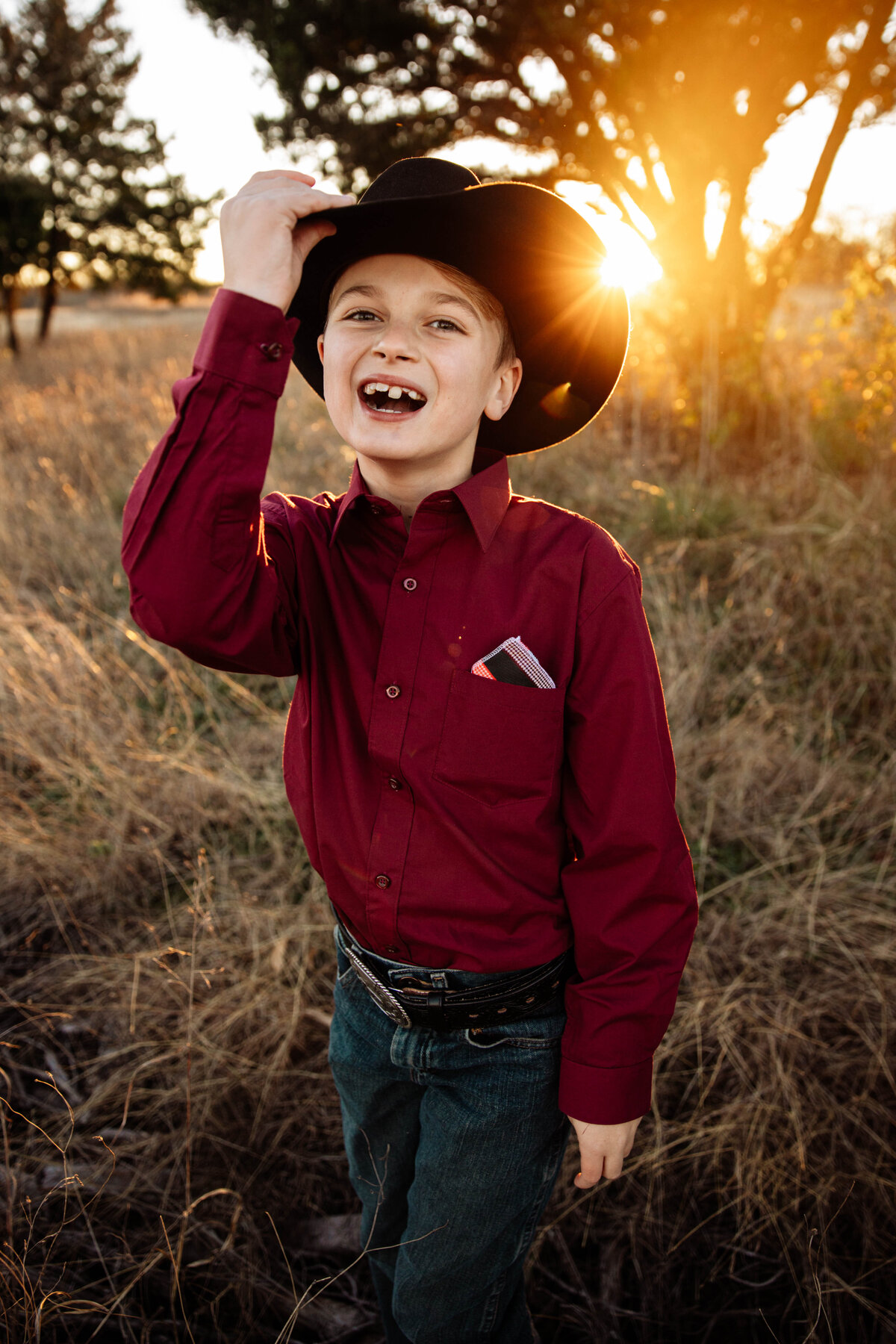Young Cowboy at Sunset