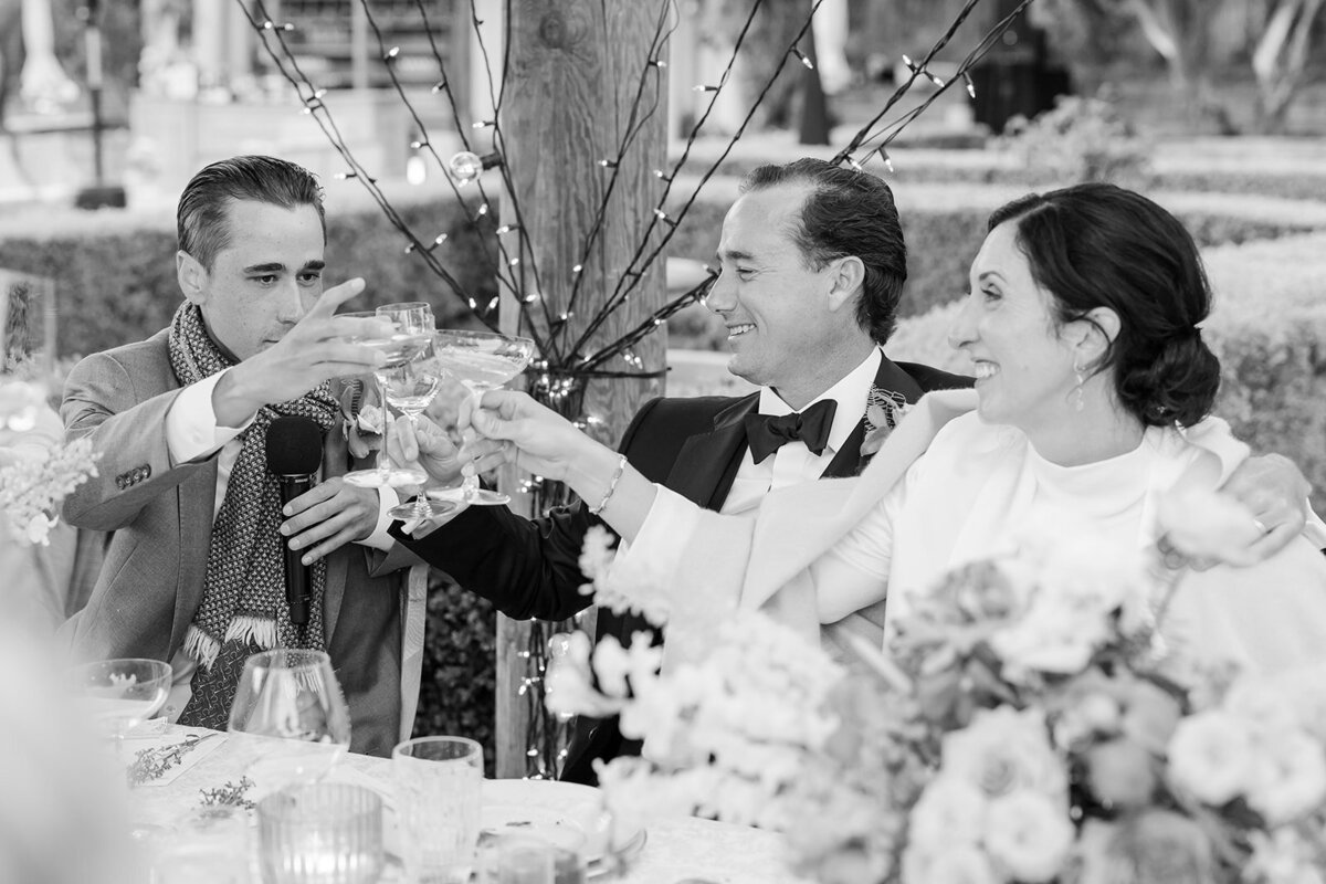 Bernardus Carmel Wedding toast dinner