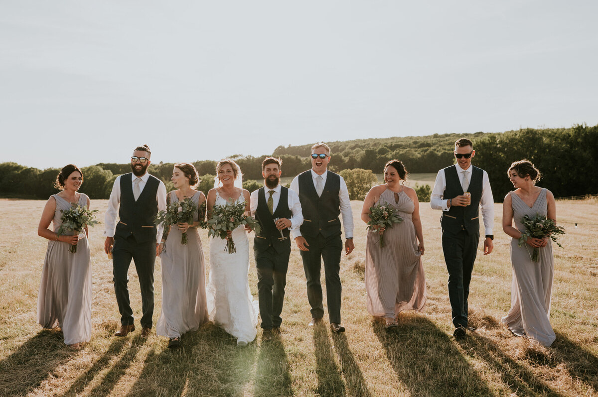 Bridal Party Portraits in countryside
