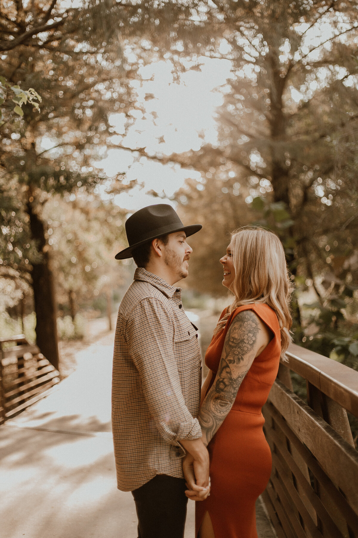 Romantic Engagement Shoot - Buffalo Bayou Park, Houston Texas-35