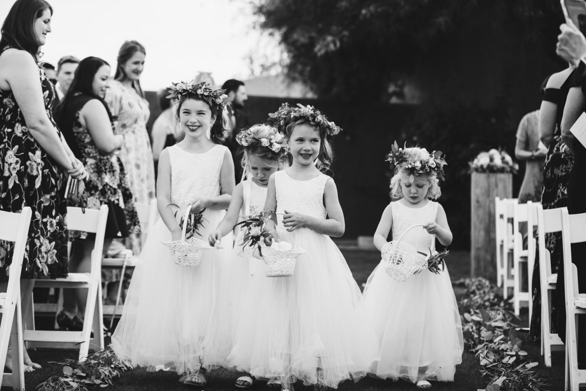 adorable flower girls wedding party