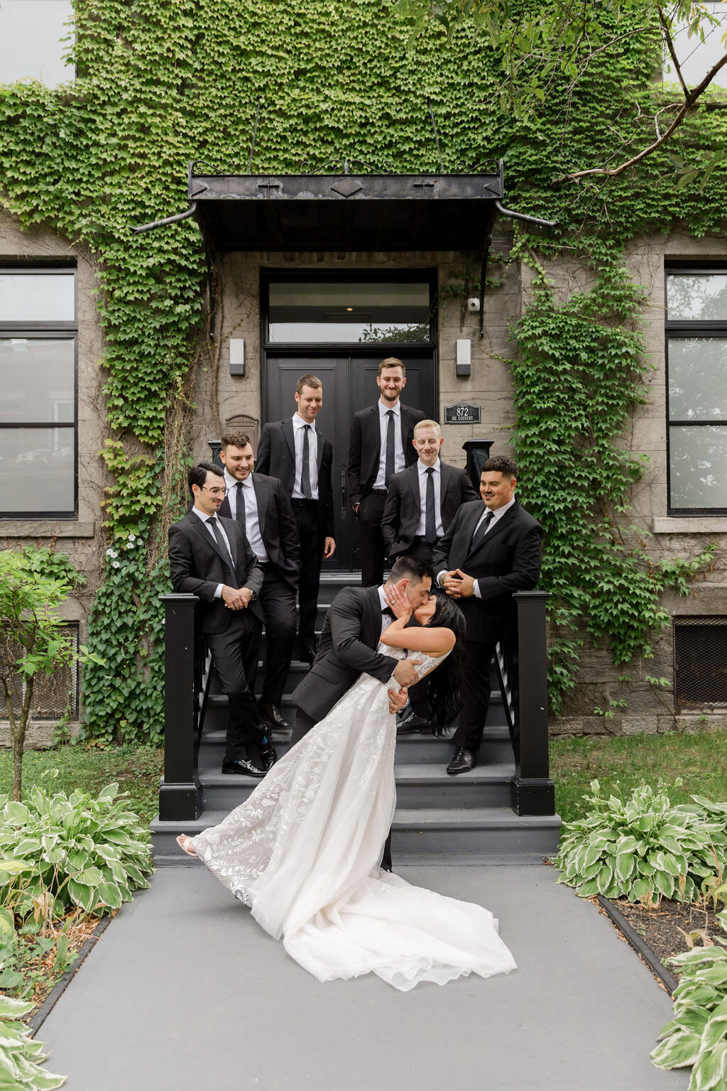 Bride and groom Portraits at Maison Principale | Montreal Luxury Wedding at Maison Principale | Montreal high end wedding photographer