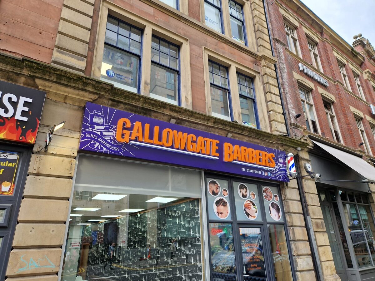 Gallowgate Barbers Shop Front Sign