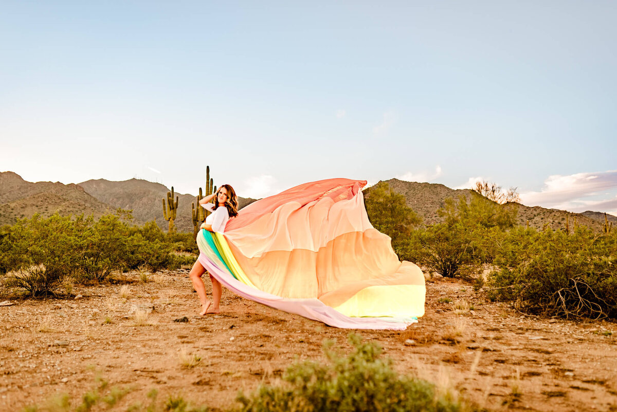 rainbow baby maternity session in Arizona by Amber of Cactus & Pine Photography LLC