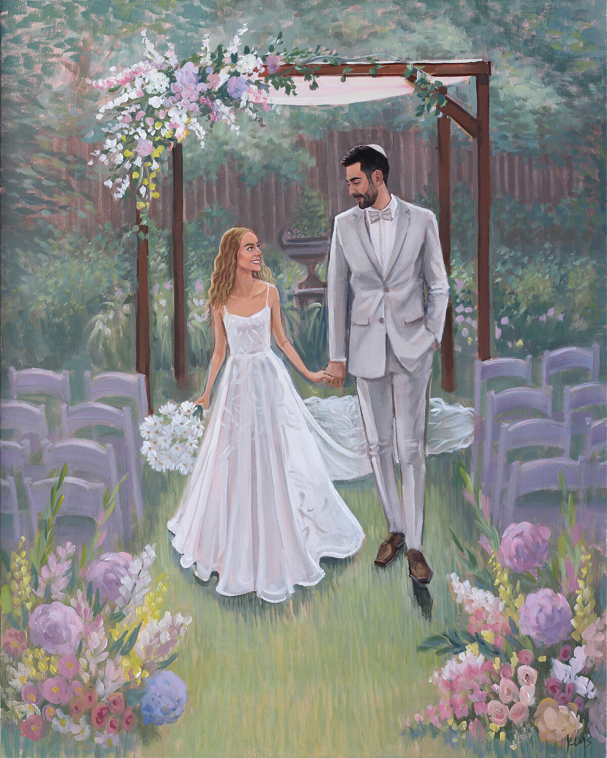 Mitch Zangwill, Wedding Painting from Photos, Maryland, web