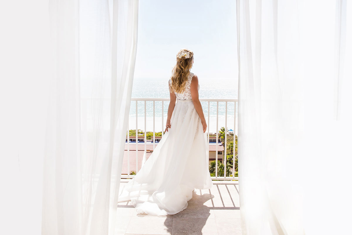 marco beach ocean resort balcony wedding photo