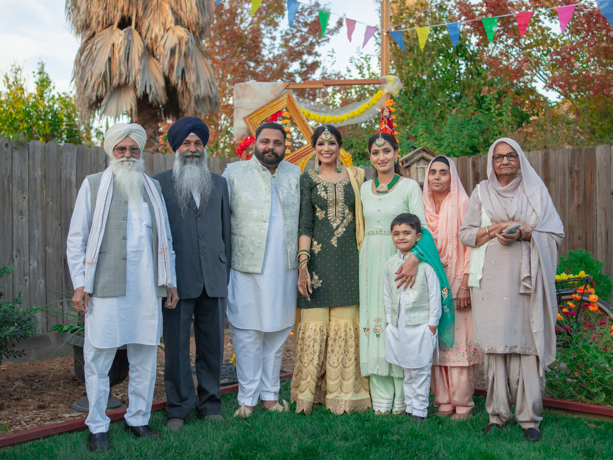 Indian wedding family photo