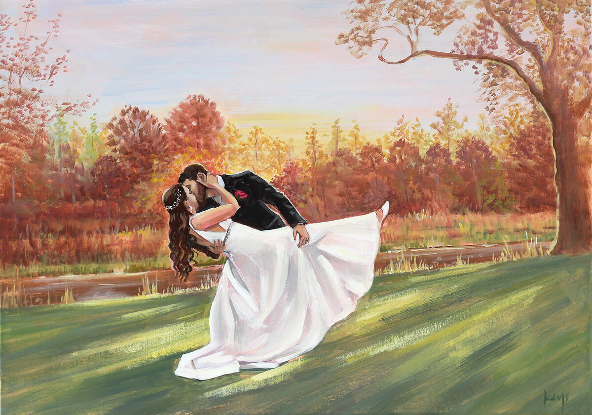 Wedding Painting Commissions by Ben Keys | Emily and Tyler, Photo Commission, web