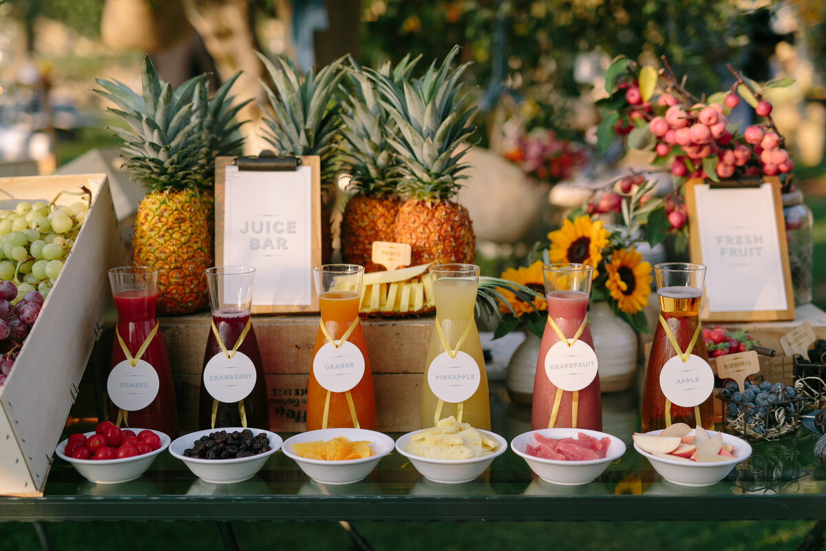 Elegant and colorful fruit buffet