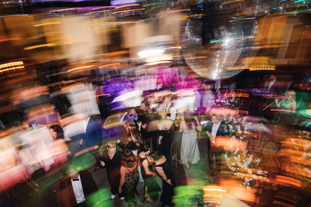 Blurred shot of wedding reception at Pacifico, Halifax, Nova Scotia