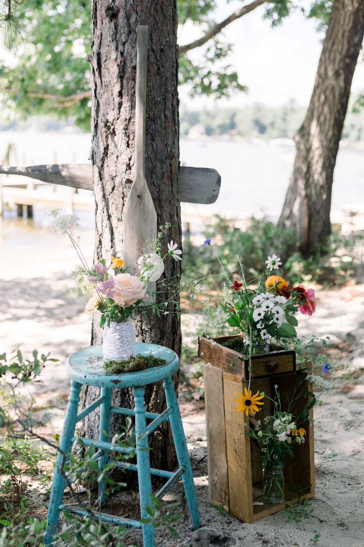 wedding florals for Lake Winnipesaukee wedding