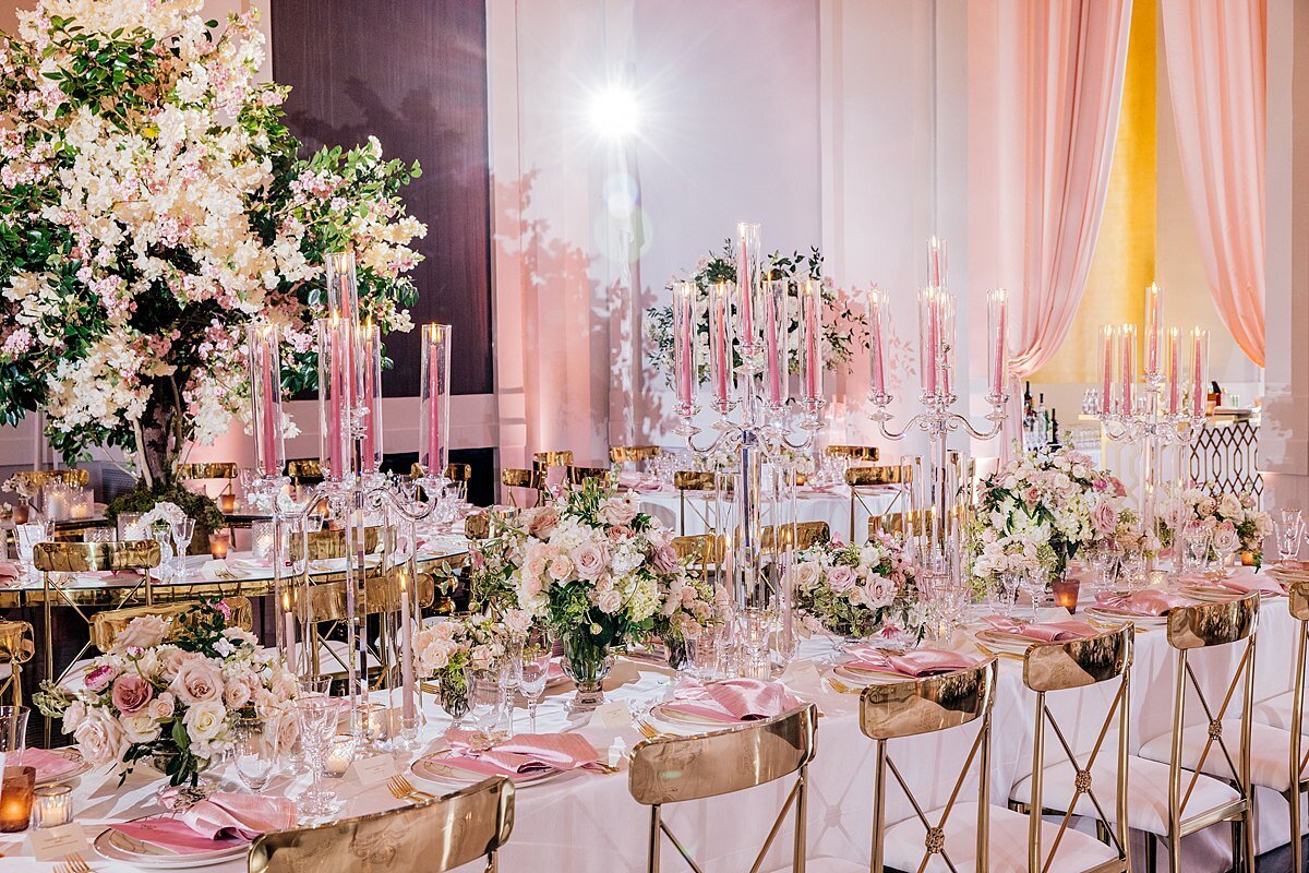 pink-gold-wedding-reception-table-setting