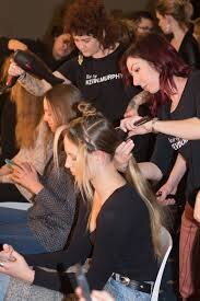 Cat walk hair styles melbourne fashion week working-backstage