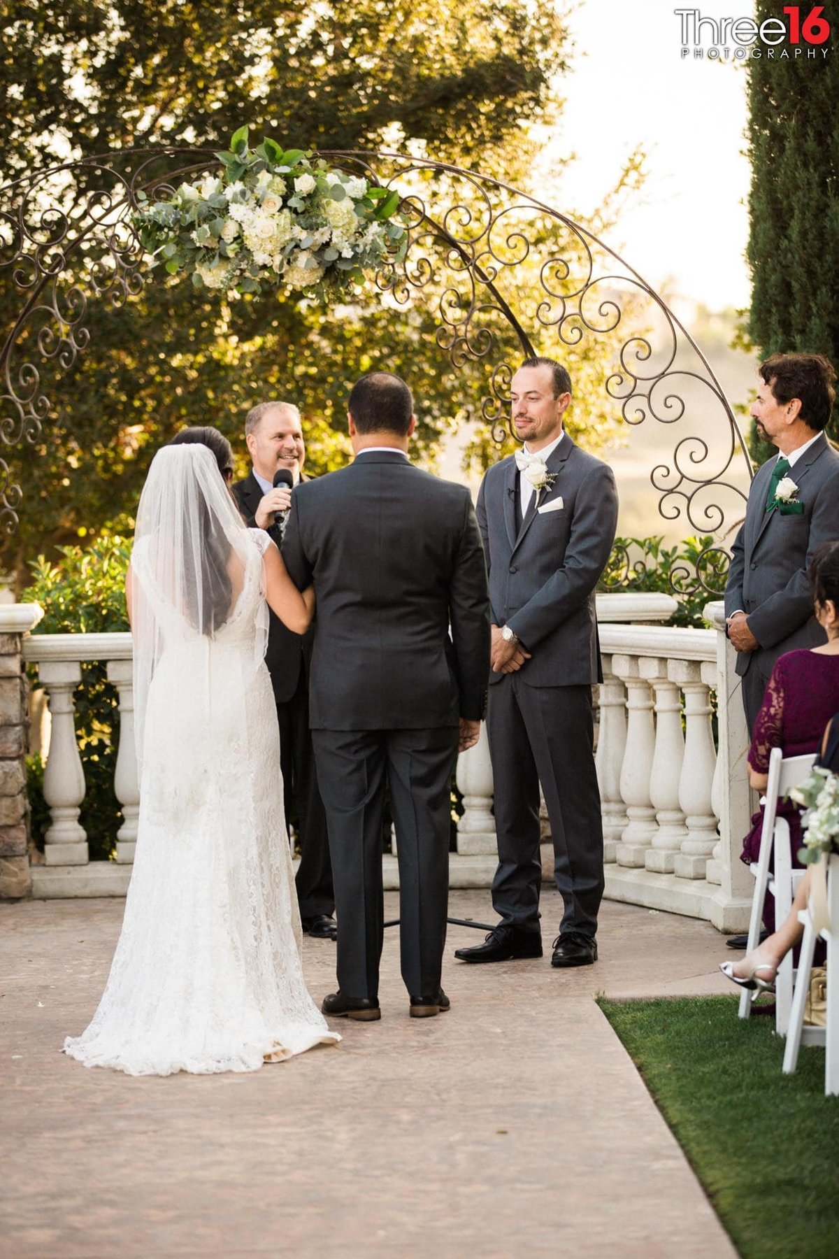 Wedding  Ceremony taking place at Wedgewood Vellano Country Club in Chino Hills, CA